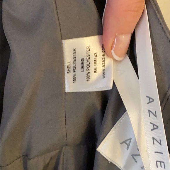 Bridesmaid Azazie Cora Dress Grey/silver - Picture 5 of 9